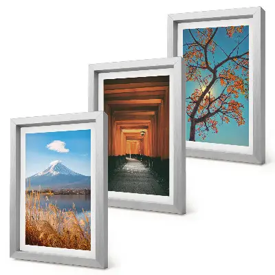 Bilderwand mit japanischen Landschaften, Natur und Architektur Asiens