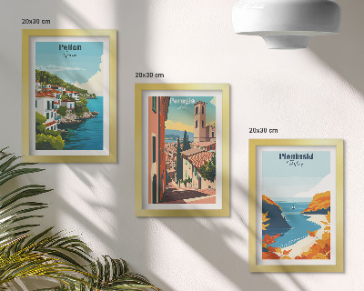 Fotowand Malerische Landschaften im Retro-Stil