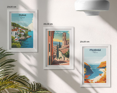 Fotowand Malerische Landschaften im Retro-Stil