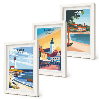 Bilderwand Ansichten der polnischen Städte Ustka Tarnów Sopot