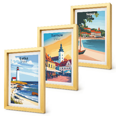 Bilderwand Ansichten der polnischen Städte Ustka Tarnów Sopot