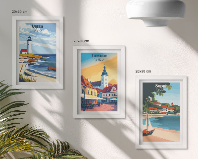 Bilderwand Ansichten der polnischen Städte Ustka Tarnów Sopot