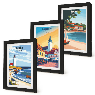 Bilderwand Ansichten der polnischen Städte Ustka Tarnów Sopot