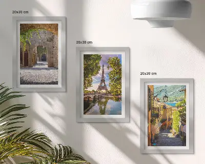 Fototapete mit schönen Straßen, historischer Architektur und dem Eiffelturm
