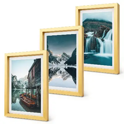 Fototapete Berglandschaft mit Wasserfall und See