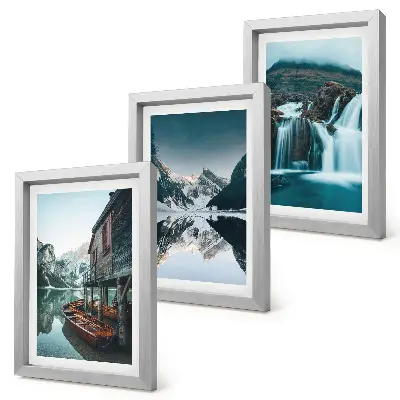 Fototapete Berglandschaft mit Wasserfall und See