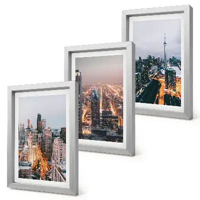 Fototapete Nachtansicht einer Stadt mit Wolkenkratzern und glitzernden Lichtern