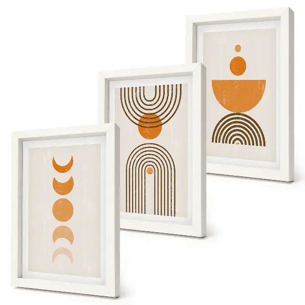 Bilderwand im boho-minimalistischen Design