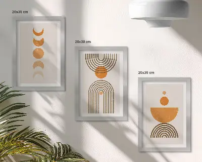 Bilderwand im boho-minimalistischen Design