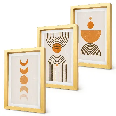 Bilderwand im boho-minimalistischen Design