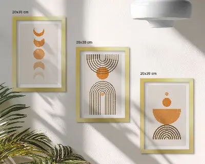 Bilderwand im boho-minimalistischen Design
