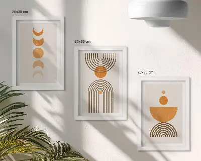 Bilderwand im boho-minimalistischen Design