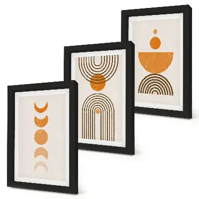 Bilderwand im boho-minimalistischen Design