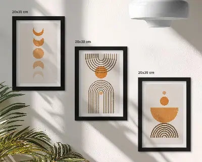 Bilderwand im boho-minimalistischen Design