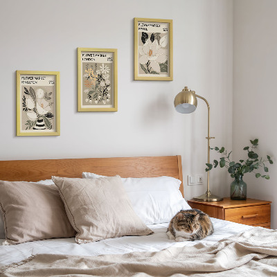 Bilderwand Retro-Blumen aus verschiedenen Städten der Welt