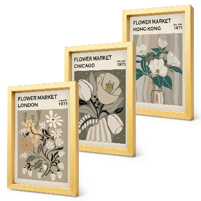 Fotowand Blumenmärkte in London, Chicago und Hongkong