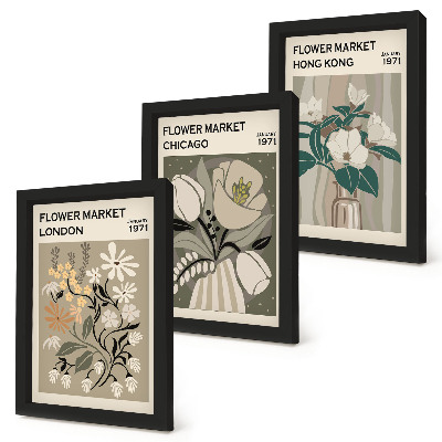 Fotowand Blumenmärkte in London, Chicago und Hongkong