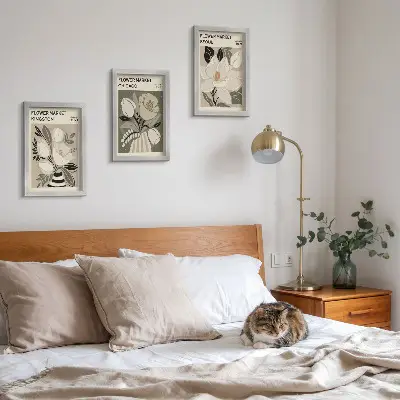 Bilderwand mit Blumenmotiven von Märkten in Kingston, Chicago und Seoul im Retro-Stil