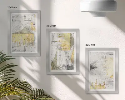 Bilderwand mit abstrakten minimalistischen Malmustern in modischem Design