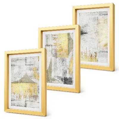 Bilderwand mit abstrakten minimalistischen Malmustern in modischem Design