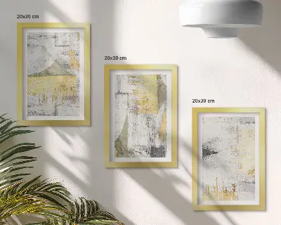 Bilderwand mit abstrakten minimalistischen Malmustern in modischem Design