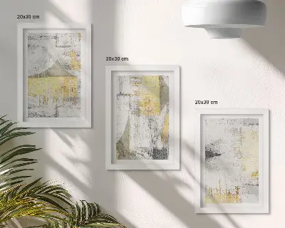 Bilderwand mit abstrakten minimalistischen Malmustern in modischem Design