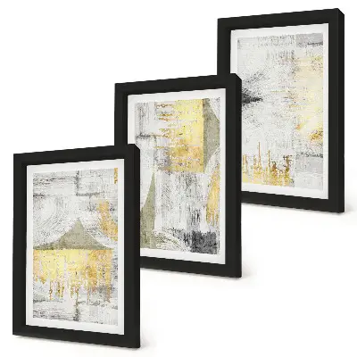 Bilderwand mit abstrakten minimalistischen Malmustern in modischem Design