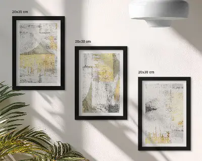 Bilderwand mit abstrakten minimalistischen Malmustern in modischem Design
