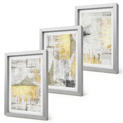 Bilderwand mit abstrakten minimalistischen Malmustern in modischem Design