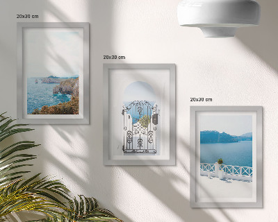 Bilderwand Meerblick mit griechischer Architektur
