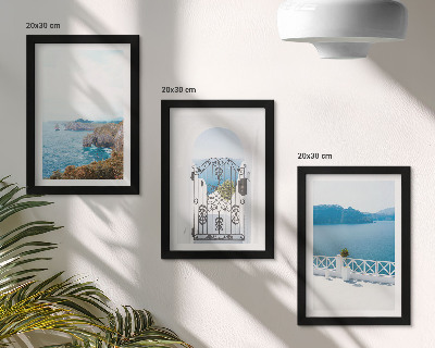 Bilderwand Meerblick mit griechischer Architektur