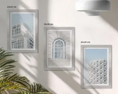 Bilderwand moderne Architektur mit Fokus auf Minimalismus und Geometrie