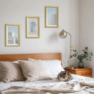 Bilderwand moderne Architektur mit Fokus auf Minimalismus und Geometrie
