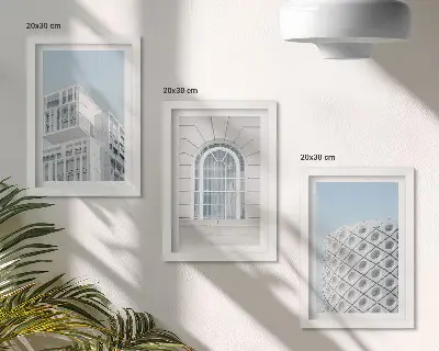 Bilderwand moderne Architektur mit Fokus auf Minimalismus und Geometrie