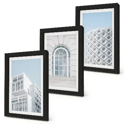 Bilderwand moderne Architektur mit Fokus auf Minimalismus und Geometrie
