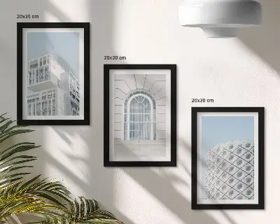 Bilderwand moderne Architektur mit Fokus auf Minimalismus und Geometrie