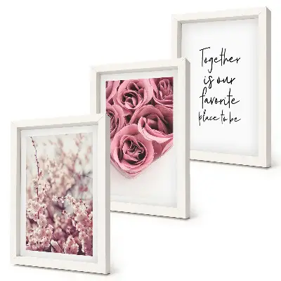 Fototapete mit Blumen, Rosensträußen und handgeschriebener Inschrift
