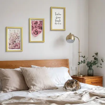 Fototapete mit Blumen, Rosensträußen und handgeschriebener Inschrift