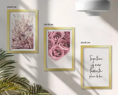 Fototapete mit Blumen, Rosensträußen und handgeschriebener Inschrift