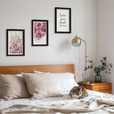 Fototapete mit Blumen, Rosensträußen und handgeschriebener Inschrift