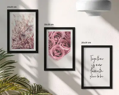 Fototapete mit Blumen, Rosensträußen und handgeschriebener Inschrift
