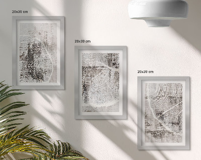Bilderwand Holzmaserungen in Grau- und Weißtönen