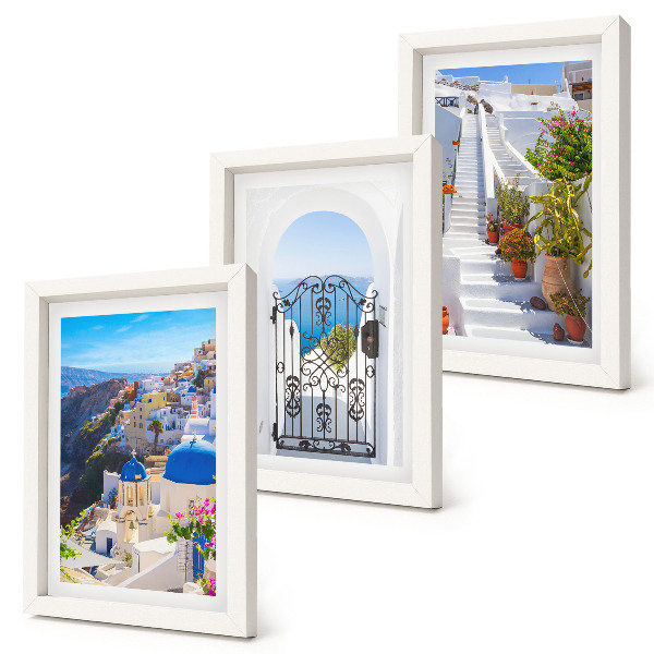 Bilderwand Ansichten der griechischen Architektur von Oia auf Santorin