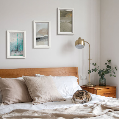 Bilderwand Gemalte abstrakte minimalistische Dekorationen