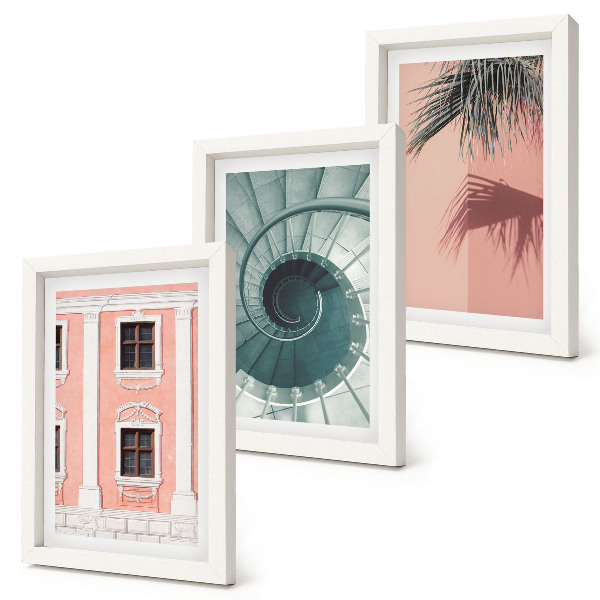 Fotowand Architektur in Pastelltönen und Spiralmuster
