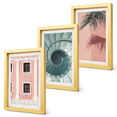 Fotowand mit Architektur in Pastelltönen und Spiralmuster