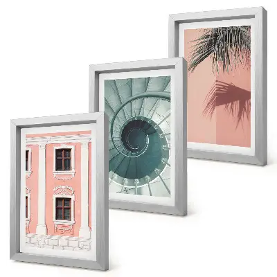 Fotowand mit Architektur in Pastelltönen und Spiralmuster
