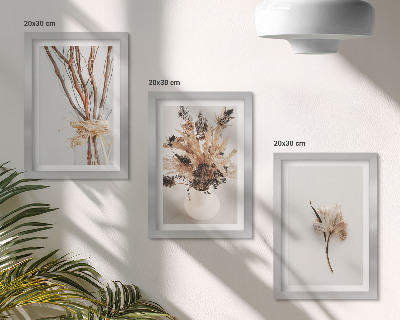 Bilderset mit rahmen Blumen und Zweige im minimalistischen Naturstil