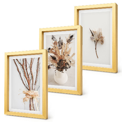 Bilderset mit rahmen Blumen und Zweige im minimalistischen Naturstil