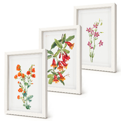 Fotowand Vintage-Retro-Blumenmalerei